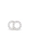 Courbet 18kt Recycled White Gold Celeste Small Laboratory-grown Diamond Pavé Set Mono Stud Earring In Silber