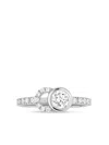 Courbet 18kt Recycled White Gold Co Half-pavé Laboratory-grown Diamond Set Ring In Silber