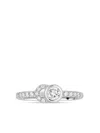 Courbet 18kt Recycled White Gold Co Half-pavé Laboratory-grown Diamond Set Ring In Silber