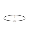 Courbet 18kt Recycled Rose Gold Laboratory-grown Diamond Let's Commit Cord Bracelet