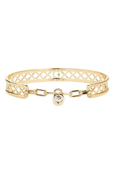 Courbet Pont Des Arts 18k Gold Lab Created Diamond Bangle In Yellow Gold