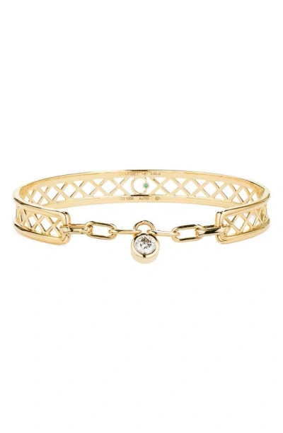 Courbet Pont Des Arts 18k Gold Lab Created Diamond Bangle