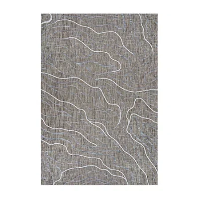 Couristan Charm Odessa Flatweave Indoor Outdoor Rectangular Accent Rug In Brown