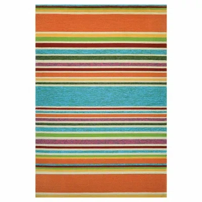 Couristan Covington Sherbert Stripe Striped Hooked Rectangular Accent Rug In Multi