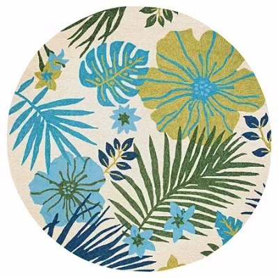 Couristan Covington Summer Laila Floral Hooked Round Area Rug In Multi