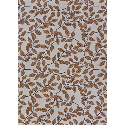 Couristan Dolce Floral Ivory Terracotta Indoor Outdoor Area Rug In Ivory;orange