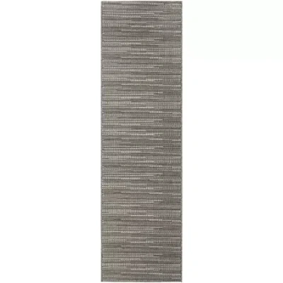 Couristan Larvotto Indoor/outdoor Rectangular Runner Rug In Gray