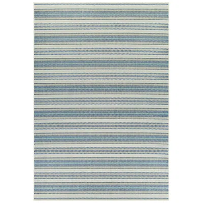 Couristan Monaco Marbella 2'x3'7" Ivory And Azure Outdoor Rug