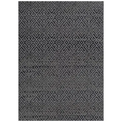 Couristan Monaco Pavers 5'10"x9'2" Black Rectangular Outdoor Rug