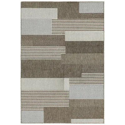 Couristan Monaco Starboard 7'6"x10'9" Brown And Sand Outdoor Rug