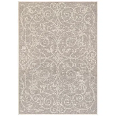 Couristan Monaco Summer Quay 3'9"x5'5" Cocoa Natural Outdoor Rug