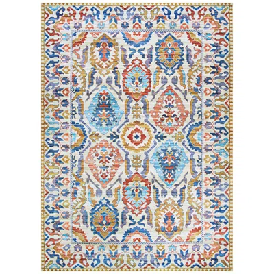 Couristan Pasha Tribal 5'x8' Multi-color Ivory Indoor Area Rug