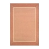 Couristan Stria Texture Bordered Indoor Outdoor Rectangular Area Rug In Orange