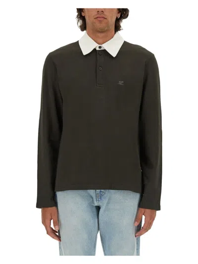 COURRÈGES MEN'S COTTON POLO T-SHIRT
