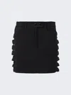 Courrèges Stretch Crepe V Cut Out Skirt In Black