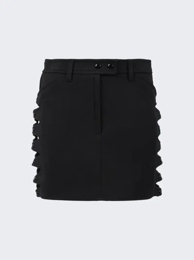 COURRÈGES STRETCH CREPE V CUT OUT SKIRT
