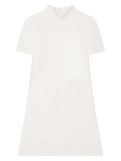 COURRÈGES WOMEN'S A-LINE DRESS SHORT SLEEVES TWILL