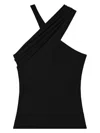 Courrèges Courregès Asymmetric Black Criss Top In Black