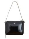 Courrèges Cloud Mini Handbag With Removable Chain In Black