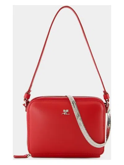Courrèges Women's Cloud Chained Purse In Red