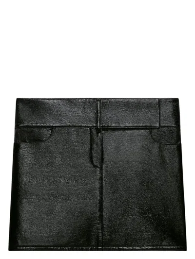 COURRÈGES WOMEN'S COTTON BLEND A-LINE SKIRT