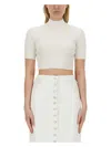 Courrèges Courregès Crop Top In White