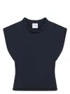 Courrèges Courreges Women Cropped Sleeveles Sweater In Blue