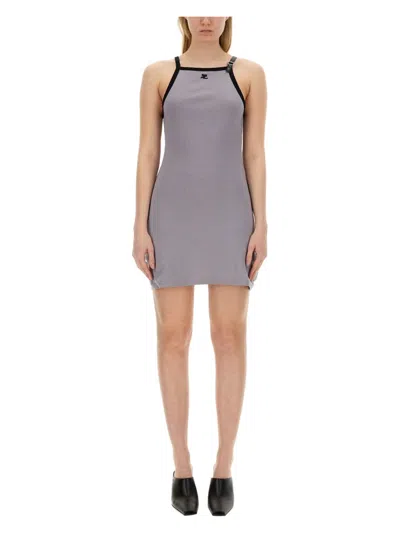 COURRÈGES WOMEN'S DRESS WITH LOGO