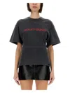 Courrèges Courreges Women Courreges Belted Printed Stone T-shirt In Grey