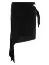 Courrèges Asymmetrical Midi Skirt In Black