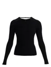Courrèges Lingerie Strap Rib Knit Sweater In Black