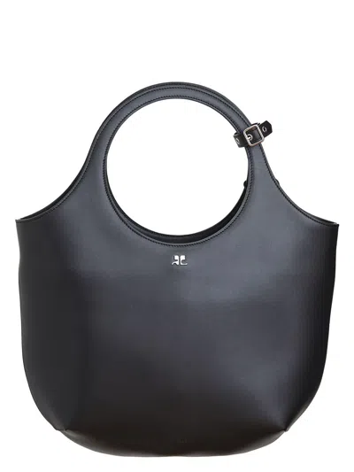 Courrèges Women's Medium Holy Leather Bag In Black