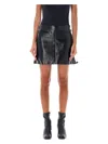 Courrèges Multi Sangle Vynil Mini Skirt In Black