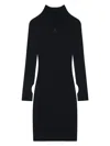 Courrèges Courreges Short Ribbed Dress In Black