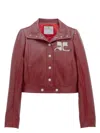Courrèges Reedition Coated Cotton-blend Jacket In Red