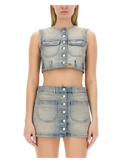 COURRÈGES WOMEN'S TOP CROPPED