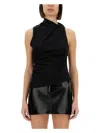 Courrèges Top Twisted In Black