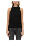 Courrèges Courreges Women Tops With Logo In Black
