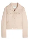 Courrèges Signature Twill Trucker Jacket Clothing In Nude & Neutrals