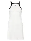 Courregã¨s Women's Buckle Contrast Short Dress In White