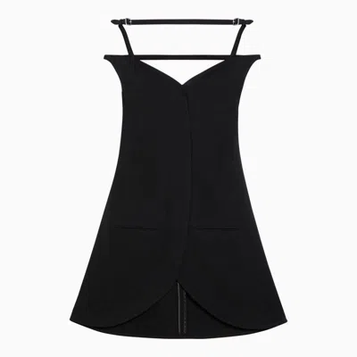 Courregã¨s Women's Ellipse Viscose Bustier Mini Dress In Black