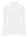 Courregã¨s Women's Modular Cotton Poplin Shirt In White