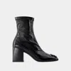 Courregã¨s Women's Reedition Vinyl Ankle Boots In Black
