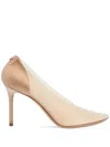 Courrèges 100mm Translucent Pumps In Neutrals
