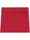 Courrèges Belted Mini Skirt Pockets In Red