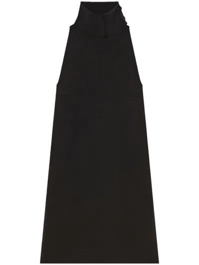COURRÈGES DRESS SCARF MOCKNECK,125CRO576PL0147 9999 BLACK