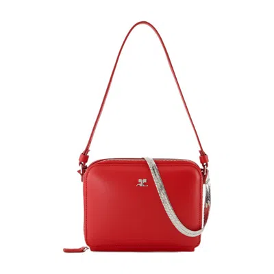 Courrèges Courregès Cloud Chained Purse In Red