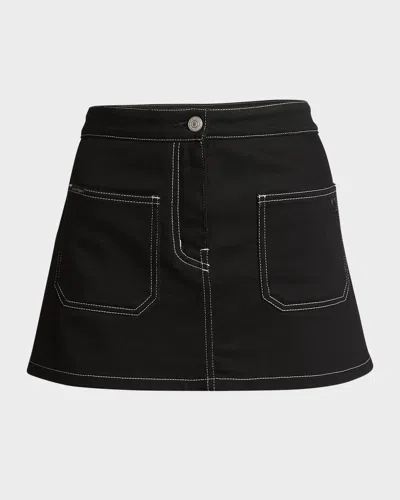 COURRÈGES 2-POCKET DENIM MINI SKIRT