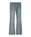 Courrèges 2-pocket Flared Jeans Pants In Gray