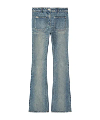 Courrèges 2-pocket Flared Jeans Pants In Gray